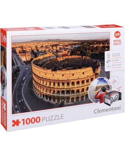 Пъзел Clementoni от 1000 части с VR очила - Рим - 1