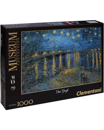 Пъзел Clementoni от 1000 части - Звездна нощ над Рона, Винсент ван Гог - 1