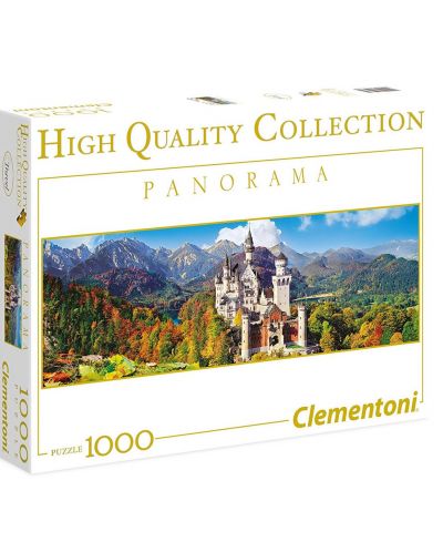 Панорамен пъзел Clementoni от 1000 части - Замъкът Нойшванщайн, Германия - 1