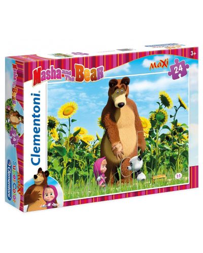 Пъзел Clementoni от 24 макси части - Маша и Мечока, Здравей!