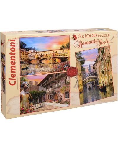 Пъзел Clementoni от 3 по 1000 части - Романтична Италия - 1