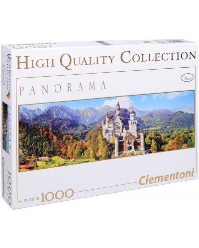 Панорамен пъзел Clementoni от 1000 части - Замъкът Нойшванщайн - 1