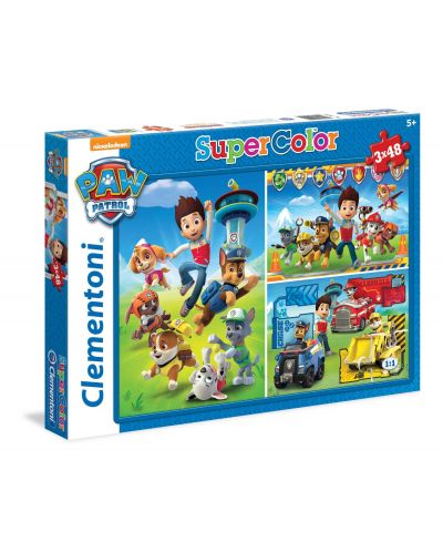 Пъзел Clementoni от 3 x 48 части - Пес патрул