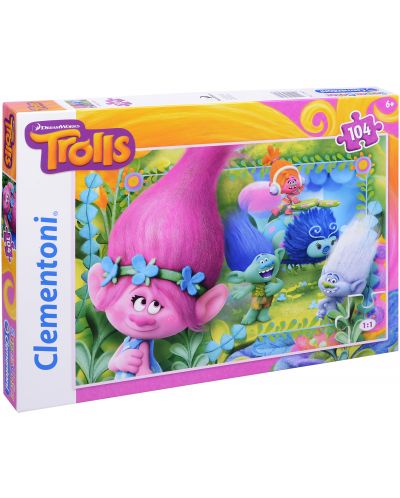 Пъзел Clementoni от 104 части - Trolls - 1