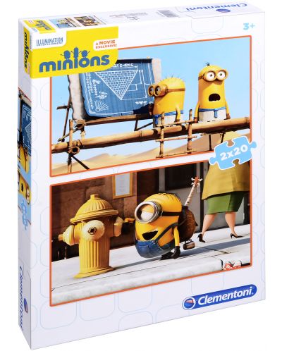 Пъзел Clementoni от 2 x 20 части - Миниони