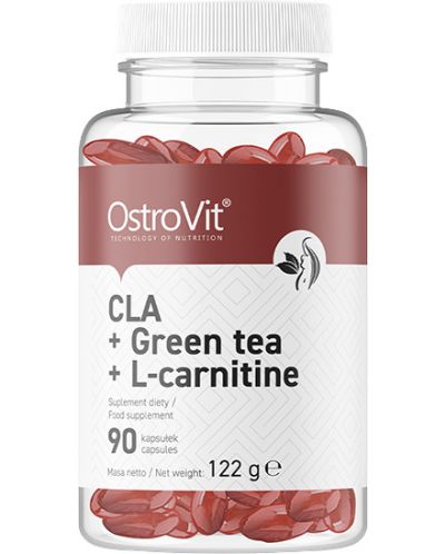 CLA + Green Tea + L-Carnitine, 90 капсули, OstroVit - 1