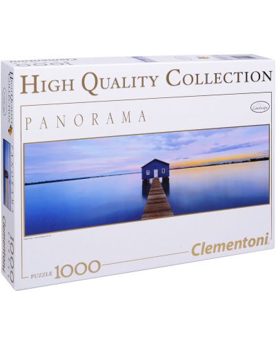 Панорамен пъзел Clementoni от 1000 части - Синьо спокойствие - 1