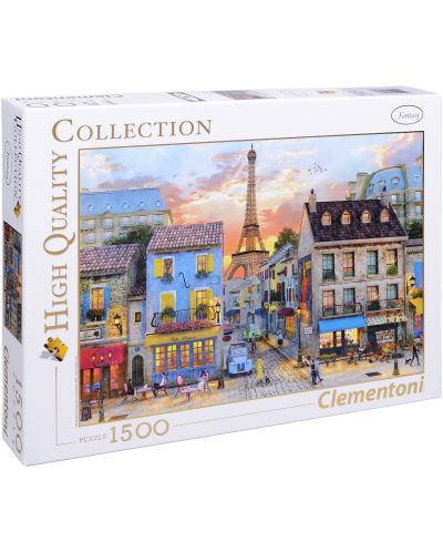 Пъзел Clementoni от 1500 части - Улиците на Париж, Доминик Дейвисън - 1