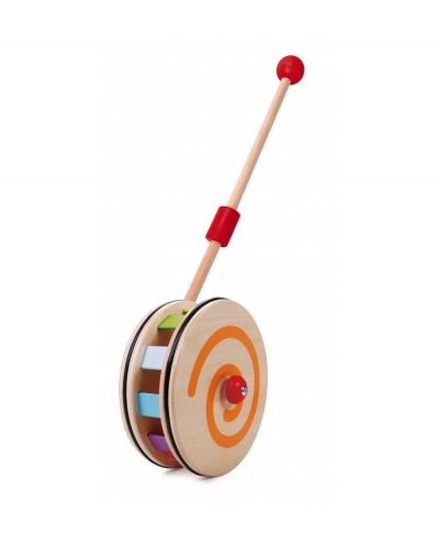 Дървена играчка за бутане с цветовете на дъгата Classic World - 2