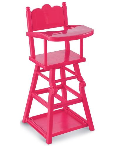 Столче за хранене на кукли Corolle – Розово, с 2 функции - 1