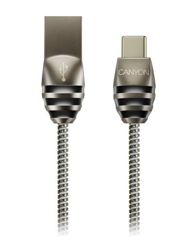 Кабел Canyon - Type C USB 2.0, сив - 1