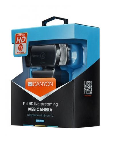 Уебкамера с микрофон Canyon - CNS-CWC5, черна - 3