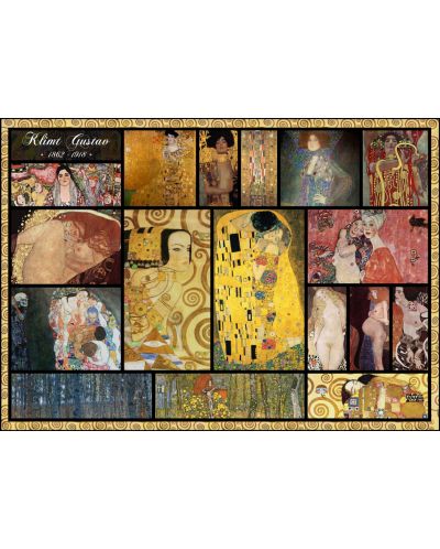 Пъзел Grafika от 1000 части - Колаж, Густав Климт - 2