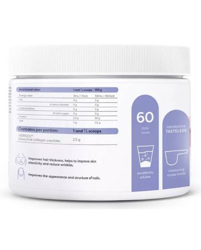 Collagen Peptides Hair, Skin & Nails, неовкусен, 150 g, Osavi - 2