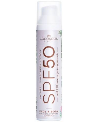 Cocosolis Sunscreen Натурален слънцезащитен лосион, SPF50, 100 g - 1