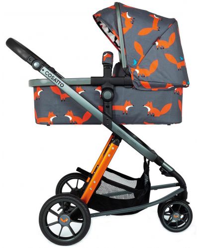 Бебешка количка Cosatto Giggle 3 - Charcoal Mister Fox, с чанта, кошница и адаптери - 5