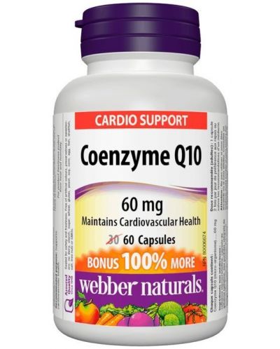 Coenzyme Q10, 60 mg, 60 капсули, Webber Naturals - 1