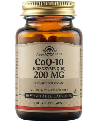 CoQ-10, 200 mg, 30 растителни капсули, Solgar - 1
