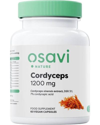 Cordyceps, 1200 mg, 60 капсули, Osavi - 1