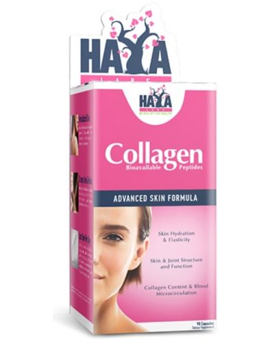 Collagen, 500 mg, 90 капсули, Haya Labs - 1