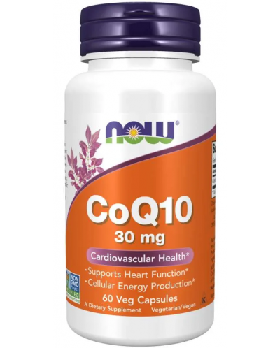 CoQ10, 30 mg, 60 капсули, Now - 1