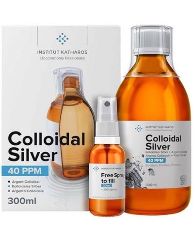 Colloidal Silver Колоидно сребро, 40 PPM, 300 ml, Institut Katharos - 1