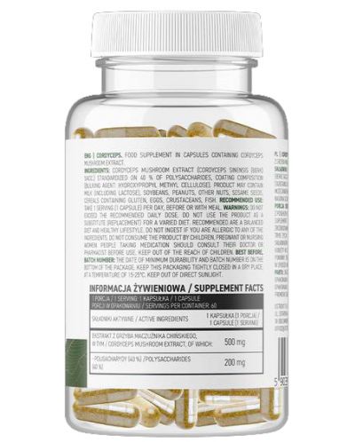 Cordyceps, 500 mg, 60 капсули, OstroVit - 2