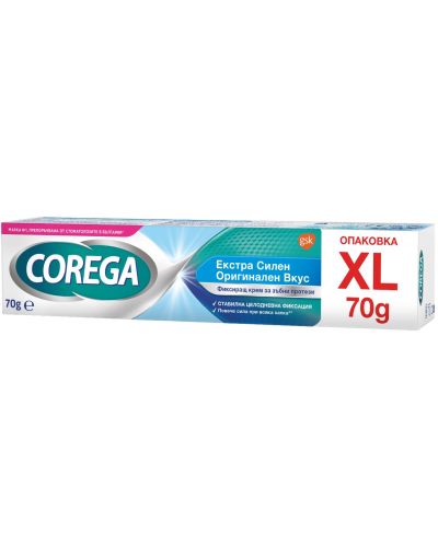 Corega Фиксиращ крем за протези Extra Strong, 70 g - 1