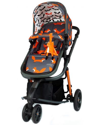 Бебешка количка Cosatto Giggle 3 - Charcoal Mister Fox, с чанта, кошница и адаптери - 4