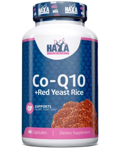 Co-Q10 + Red Yeast Rice, 60 капсули, Haya Labs - 1