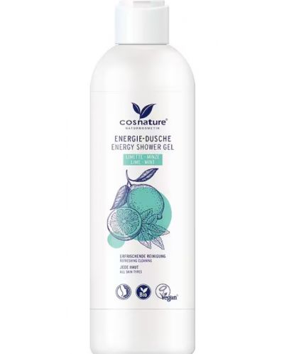 Cosnature Освежаващ душ гел, лайм и мента, 250 ml - 1