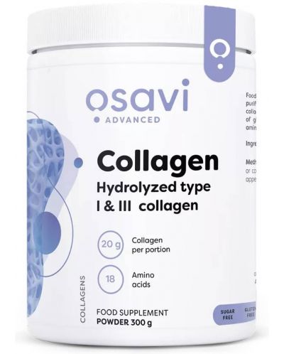 Collagen Hydrolyzed Peptides Type I & III, 300 g, Osavi - 1