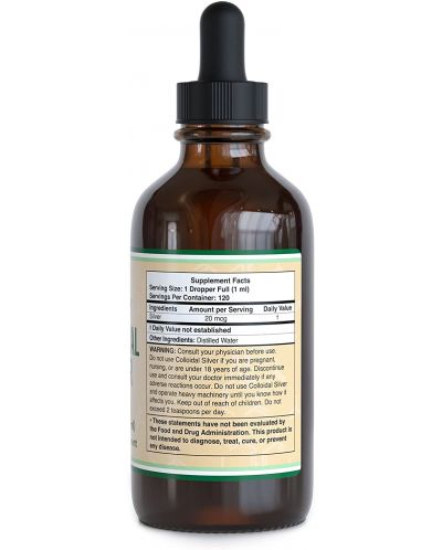 Colloidal Silver, 20 ppm, 120 ml, Double Wood - 2