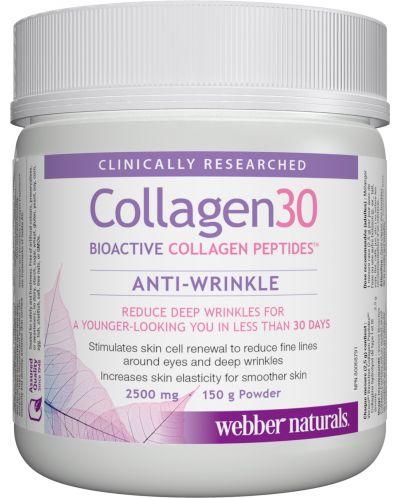 Collagen30 Bioactive Collagen Peptides, 2500 mg, 150 g, Webber Naturals - 1