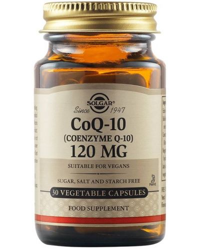 CoQ-10, 120 mg, 30 растителни капсули, Solgar - 1