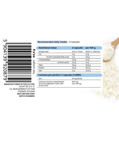 Colostrum Immuno, 800 mg, 60 капсули, Osavi - 2