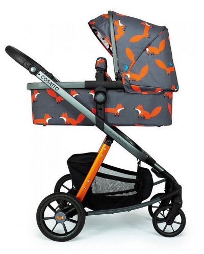 Бебешка количка Cosatto Giggle Quad - Charcoal Mister Fox, с чанта, кошница и адаптери - 4