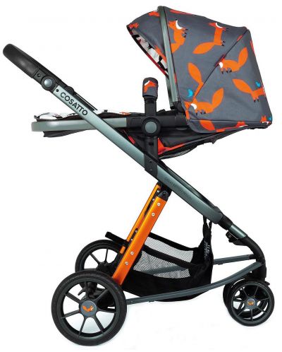 Бебешка количка Cosatto Giggle 3 - Charcoal Mister Fox, с чанта, кошница и адаптери - 7