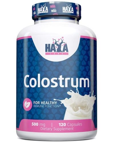 Colostrum, 500 mg, 120 капсули, Haya Labs - 1