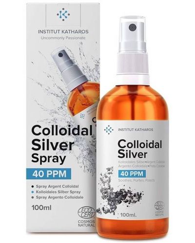 Colloidal Silver Спрей с колоидно сребро, 40 PPM, 100 ml, Institut Katharos - 1