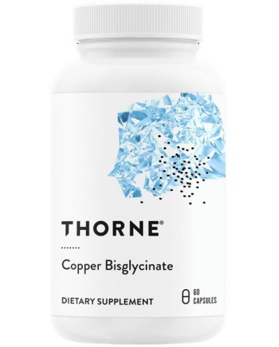 Copper Bisglycinate, 2 mg, 60 капсули, Thorne - 1