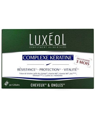 Complexe Kératine Формула за здрава коса с кератин, 90 капсули, Luxéol - 1
