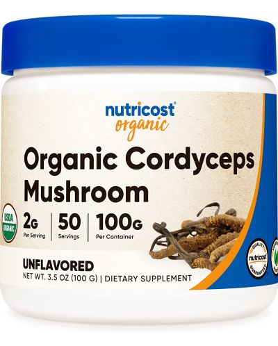 Organic Cordyceps Mushroom, 100 g, Nutricost - 1