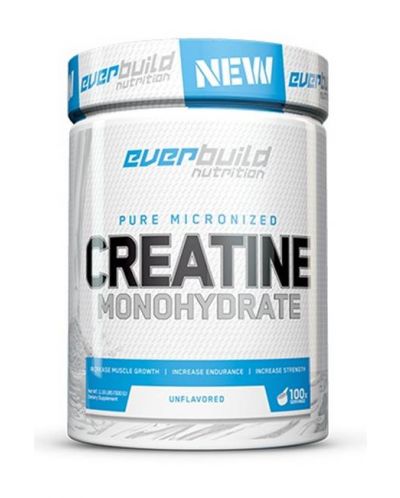 Creatine Monohydrate, неовкусен, 500 g, Everbuild - 1
