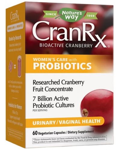 CranRx Women's Care with Probiotics, 60 капсули, Nature’s Way - 1