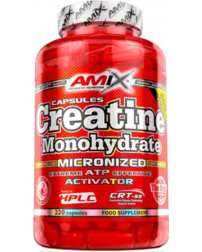 Creatine Monohydrate, 800 mg, 220 капсули, Amix - 1