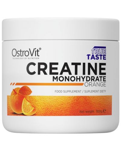 Creatine Monohydrate, портокал, 300 g, OstroVit - 1