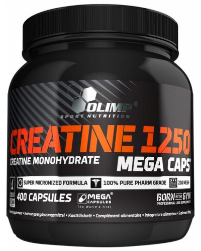 Creatine Mega Caps, 1250 mg, 400 капсули, Olimp - 1