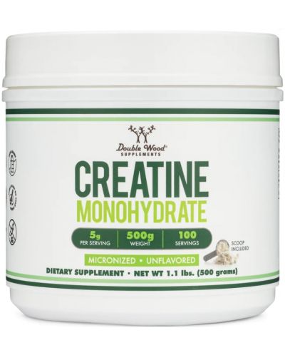 Creatine Monohydrate, 500 g, Double Wood - 1