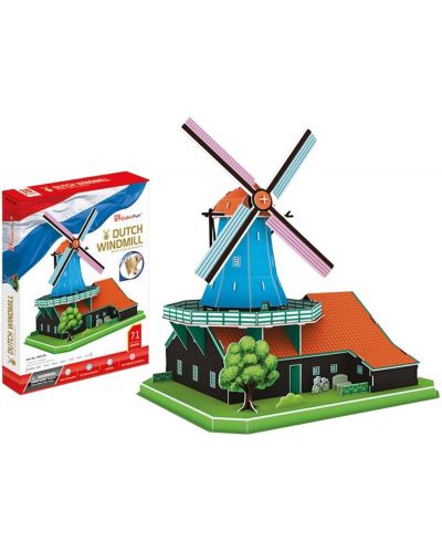 3D Пъзел Cubic Fun от 71 части  – Dutch Windmill - 2